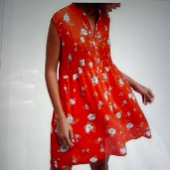 Free People "Greatest Day" Smocked Button-Down Floral Mini Dress Womens XS Boho - Picture 2 of 13